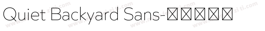 Quiet Backyard Sans字体转换